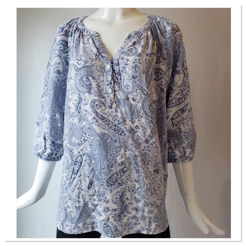 Plus size paisley print blouse size 1X
